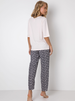 Piżama (koszulka + spodnie) Aruelle Haven piżama długa S White/Black/Mleczny (5904541437736)