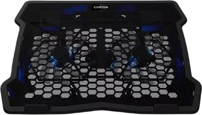 Подставка для ноутбука Canyon NS03 2Fan 2USB LED Black (CNE-HNS03)
