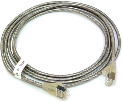 Патч-корд Kingda армированый FTP CAT6A 2 м (PAFT7200-C6a-MS)