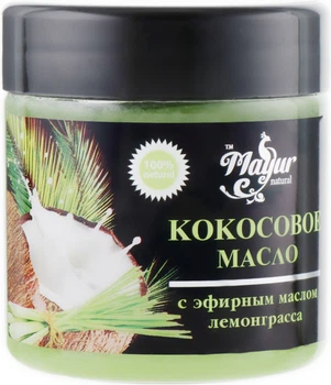 Натуральное кокосовое масло для лица и тела с эфирным маслом Лемонграсса - Mayur 140ml (427447-22469)
