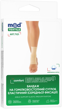 Бандаж на гомілковостопний суглоб MedTextile еластичний M 1 шт (7640162324397)
