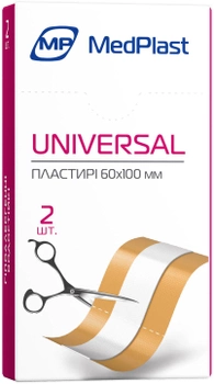 Набір пластирів першої медичної допомоги MedPlast Universal 1.9 см х 7.2 см 2 шт. (7640162325011)