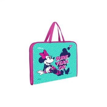 Папка-портфель А4 "Minnie Mouse" YES на молнии с тканевыми ручками сумка для ескизов, чертежей и бумаги 00000069