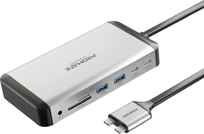 Док-станція Promate VersaHub-MST 13 в 1 для MacBook Сіра (versahub-mst.grey)
