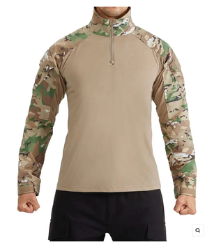 Тактические боевая военная рубашка Убакс ВСУ мультикам, армейская рубашка для военных UBACS Multicam р.S