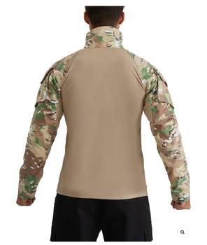 Тактические боевая военная рубашка Убакс ВСУ мультикам, армейская рубашка для военных UBACS Multicam р.XXL