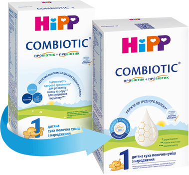 Дитяча суха молочна суміш HiPP Combiotic 1 початкова 300 г (9062300138822)