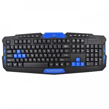 Беспроводная клавиатура с мышкой UTM НК 8100 Черная с синим