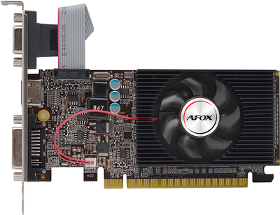 Видеокарта AFOX PCI-Ex GeForce GT610 2GB GDDR3 (64bit) (810/1333) (DVI-D, VGA, HDMI) (AF610-2048D3L7-V6)