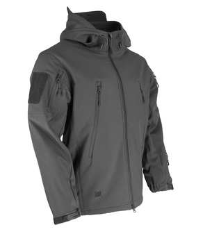 Куртка мужская тактическая KOMBAT UK военная с липучками под шевроны ВСУ Soft Shell XXL серый (OPT-29101)