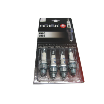 Свечи зажигания 4шт BRISK SUPER грузовые ЗИЛ, УАЗ, ГАЗ, короткая юбка, зазор 0.9 мм, под ключ 21 мм, комплект (42379)