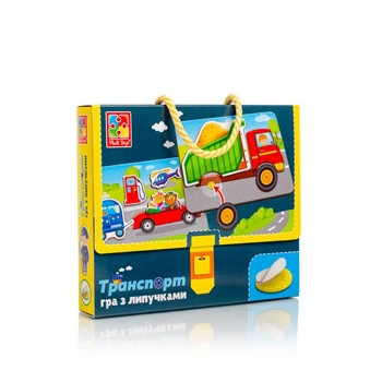 Игра с липучками Vladi Toys "Транспорт" (Укр) (VT1302-28)