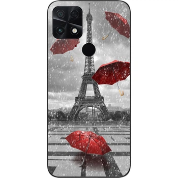 Бампер силиконовый чехол SMTT для Xiaomi Poco C40 с картинкой Париж