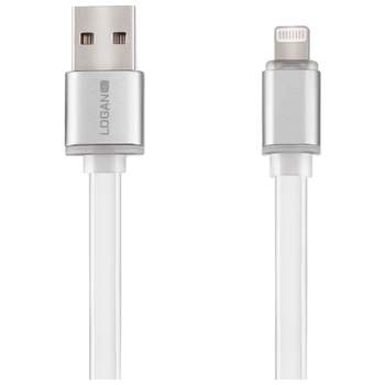 Кабель синхронизации Logan EL118-010WH Apple Lightning to USB 1м White