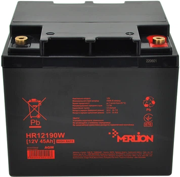 Аккумуляторная батарея Merlion HR12190W 12V 45Ah (YT05112)