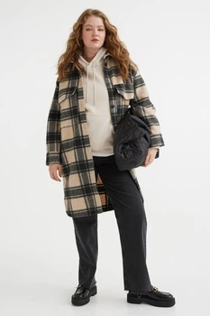 Рубашка пальто H&M ж8390 коричнева M
