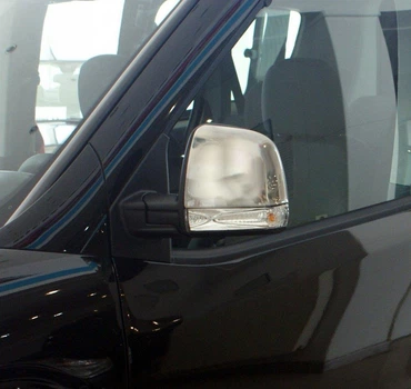 Накладки на дзеркала (2 шт, нержавіюча сталь) Carmos для Fiat Doblo II (2010-2022)