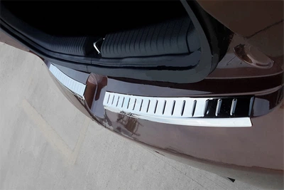 Накладки на задній бампер Hyundai i20 (2014-2018) 2 част., нерж, (3241093T)
