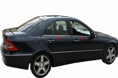 Mercedes C-Class W203 (2000-2007) - Окантовка скла з нержавіючої сталі (6 шт) від Carmos