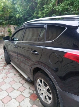 Комплект широких ветровиков (4 шт, HIC) для Toyota Rav 4 2013-2018 годов.