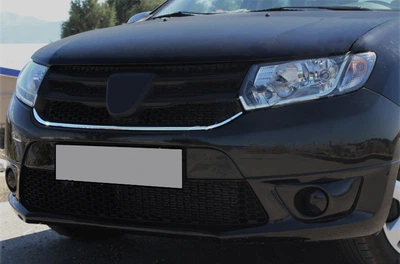 Нержавеющая накладка для решетки Dacia Logan MCV 2013-2020 (1 шт)