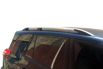 Toyota Rav 4 2006-2013 хромированные рейлинги с короткой базой и пластиковыми ножками