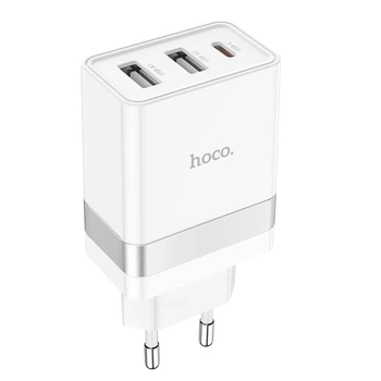 Сетевое зарядное устройство Hoco N21 Pro Tourer PD30W (2A1C) charger White