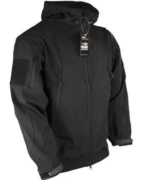 Куртка мужская тактическая KOMBAT UK военная с липучками под шевроны ВСУ Soft Shell XXXL черный (OR.M_76AA92F9D17C)
