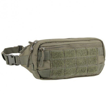 Тактическая сумка-бананка Mil-tec Fanny Pack Molle ВСУ (ЗСУ) 13512501 6652 23,5х6х12 см олива (OR.M-4354961)