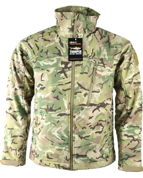 Куртка мужская тактическая KOMBAT UK военная с липучками под шевроны ВСУ Trooper Soft Shell S мультикам (OR.M_39C23231E799)