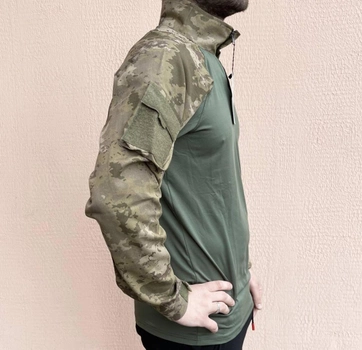 Рубашка мужская военная тактическая с липучками ВСУ (ЗСУ) Турция Ubaks Убакс 7295 XL 52 р хаки (OR.M-4363404)