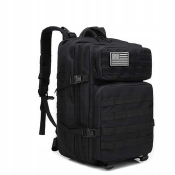 Боевой рюкзак-ранец с высокой вместительностью и удобством использования удобный прочный и многофункциональный прочный материал Черный 45 л