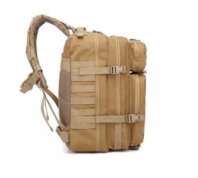 Боевой рюкзак-ранец штурмовой Койот для спецназа удобный прочный и многофункциональный для всех задач на местности сумка на плечи высокопрочный система Molle 45 л
