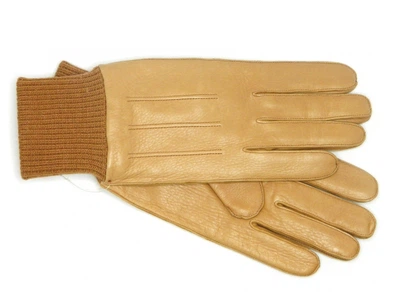 Рукавички чоловічі натуральна шкіра Alpa Gloves 8126 коричневі розмір 8.5