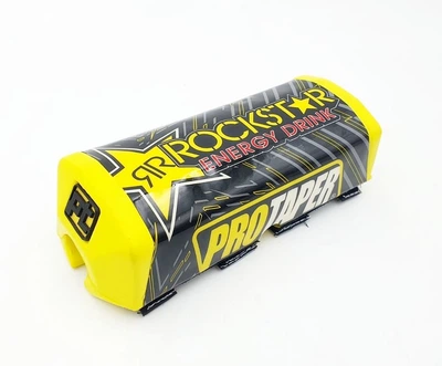 Подушка квадратная на руль кроссового мотоцикла RockStar 20см, желтая