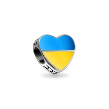 Серебряный шарм «Любовь к Украине» 792015C00_E043