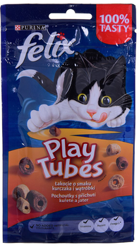 Ласощі для котів Purina Felix Play Tubes Куряча печінка 50 г (7613036707381)