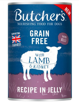 Mokra karma dla psów Butchers z jagnięciną w galaretce 400 g (5011792007615)