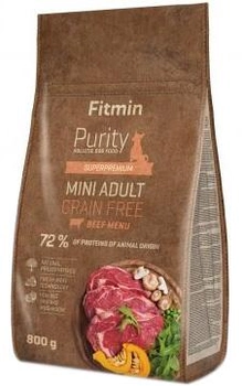 Сухий корм для собак FITMIN Purity GF Adult Mini Beef - sucha karma dla psów dorosłych ras małych - 800g (8595237016068)