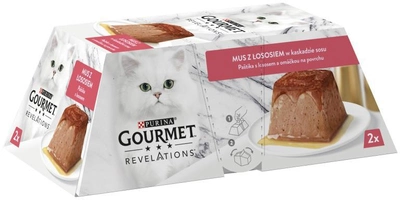 Вологий корм для котів Purina Gourmet Revelations Мус із лосося 2 x 57 г (7613287070722)