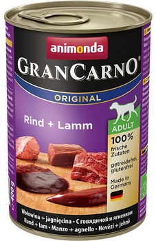Вологий корм для собак Animonda GranCarno з яловичиною та бараниною 400 г (4017721827331)