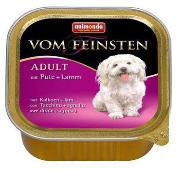Вологий корм для собак Animonda Vom Feinsten з індичкою та ягням 150 г (4017721829656)
