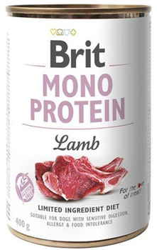 Mokra karma dla psów Brit Mono Protein z jagnięciną 400 g (8595602555369)
