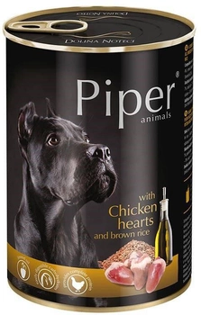 Mokra karma dla psów Dolina Noteci Piper z kurzymi sercami i ryżem 400 g (5902921300335)