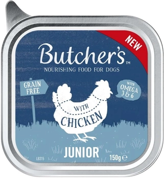 Mokra karma dla szczeniąt Butchers Junior Pasztet z kurczakiem 150 g (5011792007684)