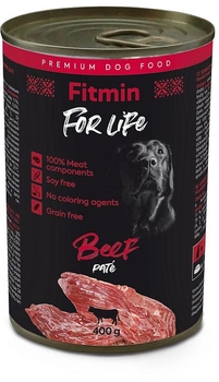 Вологий корм для собак Fitmin For Life Монопротеїн, яловичина 400 г (8595237033454)