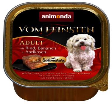Вологий корм для собак Animonda Vom Feinsten з яловичиною, бананом і абрикосом 150 г (4017721826662)