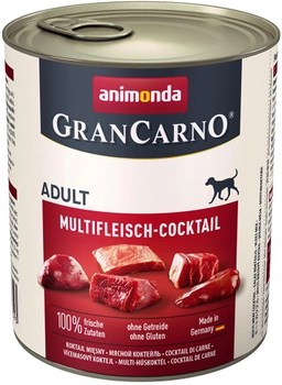 Вологий корм для собак Animonda GranCarno м'ясна суміш 800 г (4017721827393)