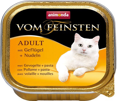 Вологий корм для котів Animonda Vom Feinsten Menue Cat м'ясо птиці з локшиною 100 г (4017721832106)