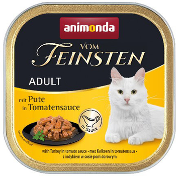 Вологий корм для котів Animonda Vom Feinsten Classic Cat Індичка в томатному соусі 100 г (4017721833608)